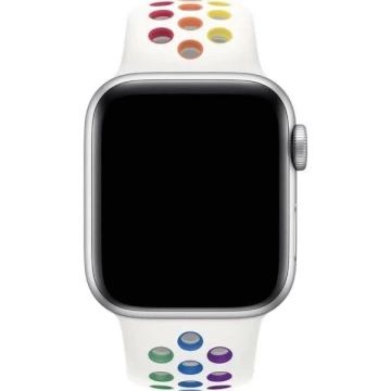 Pasek Apple Watch MYD62AM/A 42/44/45mm Nike Sport Band Pride Edition biały/white