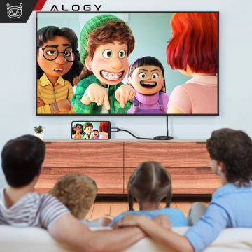USB-C-zu-HDMI-Kabel Alogy HUB-Adapter 4K 60 Hz 200 cm 2 m Schwarz