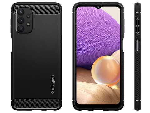 Etui Spigen Rugged Armor für Samsung Galaxy A32 5G Mattschwarz