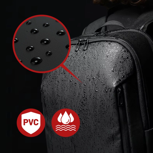 Plecak wodoodporny Bange 26L na laptopy do 15.6" – pojemny i wygodny, odporny i oddychający, miejski i podróżny do pracy i samolotu, unisex – Czarny