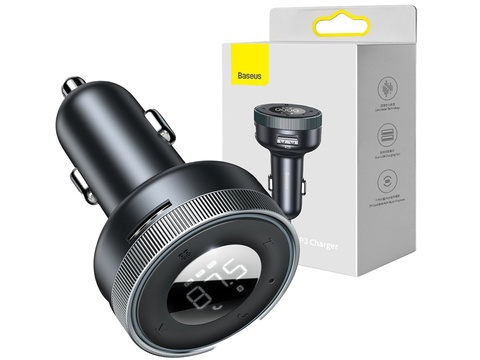 Ładowarka samochodowa transmiter FM Baseus Enjoy Car Charger 3.4A Czarna