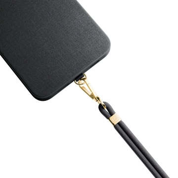 Universelles Smartphone-Lanyard 3mk EasyClip Elite Schwarz (Gold)