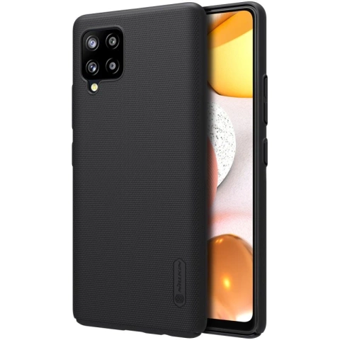 Nillkin Super Frosted Shield wzmocnione etui pokrowiec + podstawka Samsung Galaxy A42 5G czarny