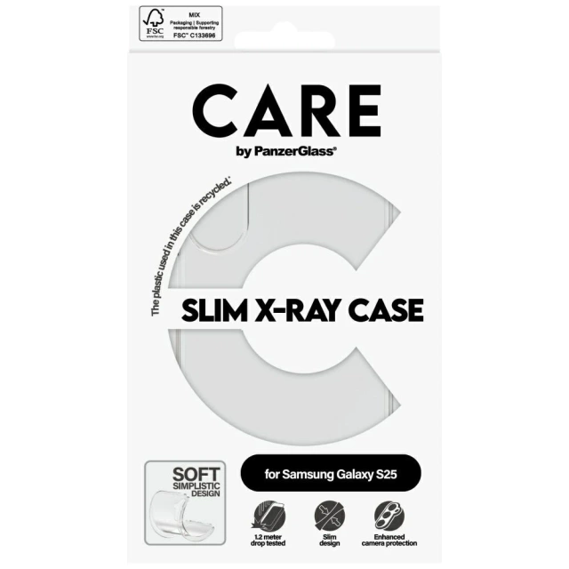 CARE Case für Samsung Galaxy S25 von PanzerGlass Fashion X-Ray Transparent