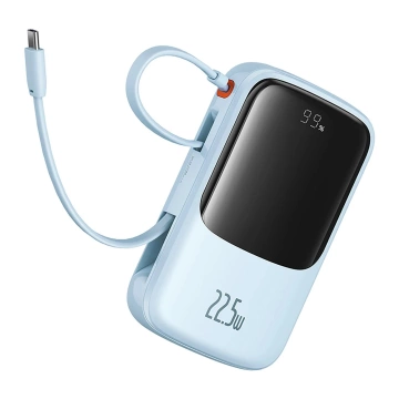 Powerbank Baseus Qpow Pro+ 22.5W 10000mAh USB-C Niebieski