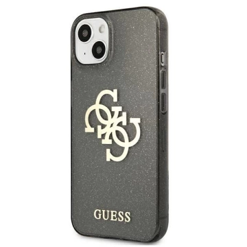 Guess GUHCP13SPCUGL4GBK iPhone 13 mini 5,4" czarny/black hard case Glitter 4G Big Logo