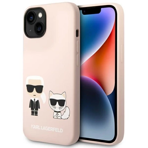 Etui Karl Lagerfeld KLHMP14MSSKCI do iPhone 14 Plus 6,7" hardcase Silicone Karl & Choupette Magsafe jasnoróżowy/light pink
