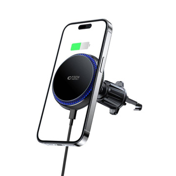 Magnetischer Autohalter MagSafe mit 15W Ladegerät für den Autogrill Vent Car schwarz