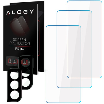 Alogy Glass Pack 3x Szkło hartowane 9H na ekran + 2x Szkło na obiektyw kamerę do Samsung Galaxy S21