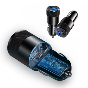 Alogy Autoladegerät für das Auto USB-C Typ C USB 3.1A Schwarz