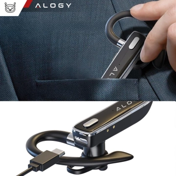 Kabelloses Headset für Bluetooth 4.0-Anrufe, Auto-Headset mit Display V8 Schwarz