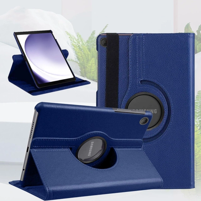 Etui do Samsung Galaxy Tab A11+ / A9+ Plus 2023 11" (X210/X215/X216) obrotowe pokrowiec obudowa z klapką na tablet Case Alogy Granatowe
