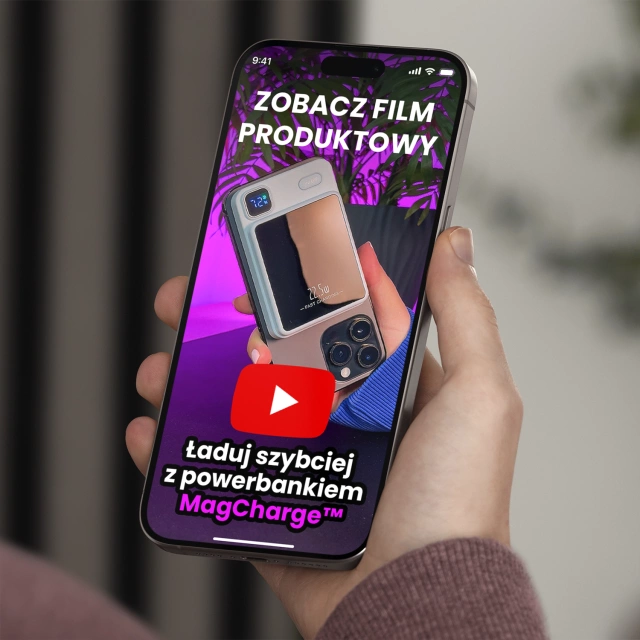 PowerBank Bezprzewodowy 10000mAh z Technologią MagSafe, Szybkie Ładowanie 22.5W PD20W, Kompaktowy i Magnetyczny, Alogy MagCharge™ – Biały