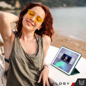 Hülle für Apple iPad 10.2 9 Gen 8/7 2021/2020/2019 Smart Pencil Case Alogy TPU Tablet Cover Grün