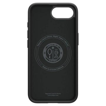 Etui für iPhone 16e Spigen Liquid Air Mag MagSafe Mattschwarz