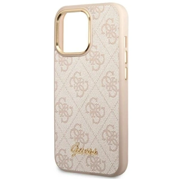 Etui Guess GUHCP14XHG4SHP für Apple iPhone 14 Pro Max 6,7" różowy/pink Hard Case 4G Vintage Gold Logo