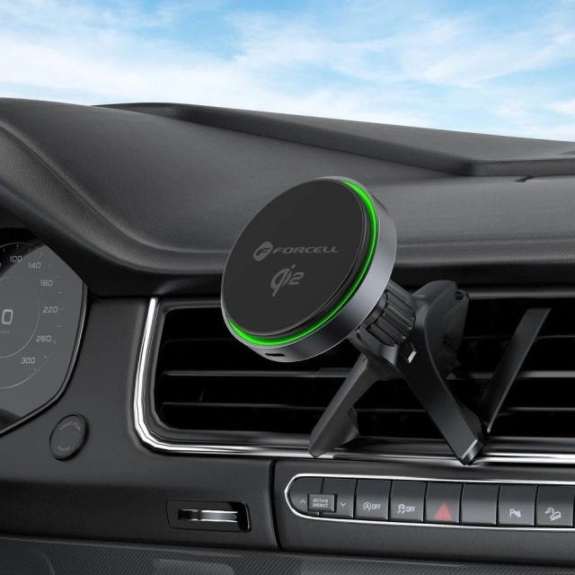 Uchwyt Samochodowy Forcell Rapid Charge Qi2 MagSafe z Ładowarką 15W