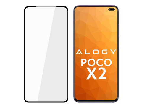Alogy Glass Full Glue Hülle freundlich für Xiaomi Poco X2 Black