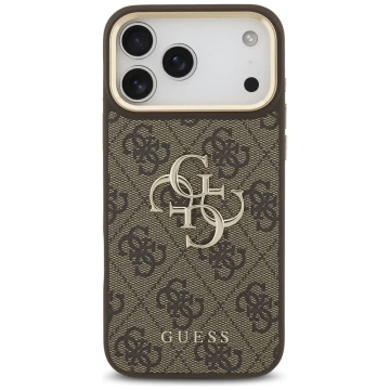 Etui Guess 4G Big Classic Logo Big Strap Metal Buttons do iPhone 17 Pro Max Brązowy