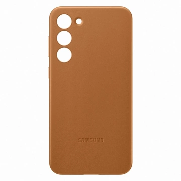 Samsung Lederhülle für Samsung Galaxy S23 Plus Echtes Kamelleder Case (EF-VS916LAEGWW)