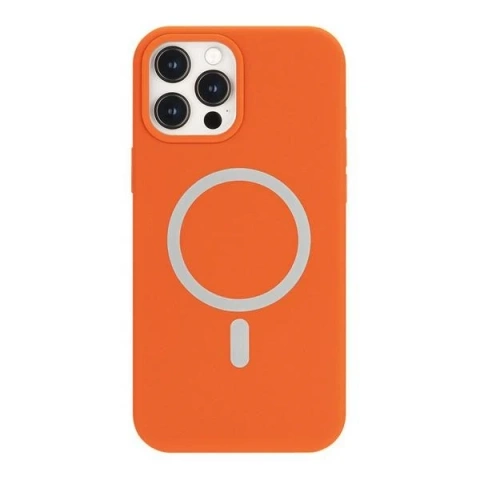 Etui Mercury MagSafe Silicone do iPhone 12 mini 5,4" pomarańczowy/orange
