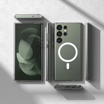 Hülle Ringke Fusion Magnetic für MagSafe für Samsung Galaxy S23 Ultra Matte Clear erhältlich