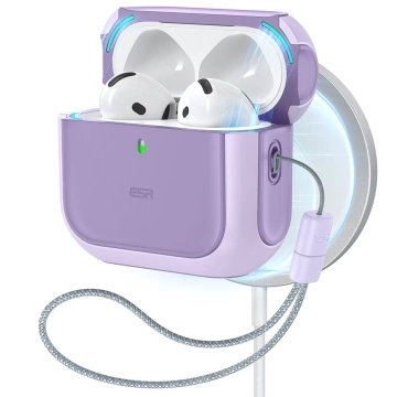 Schutzhülle für ESR Orbit Halolock MagSafe Apple AirPods 4 Lila Kopfhörer