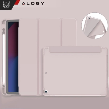 Hülle für Apple iPad 10.2 9 Gen 8/7 2021/2020/2019 Smart Pencil Case Alogy TPU Tablet Cover Pink