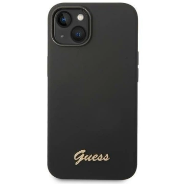 Etui Guess GUHCP14MSLSMK für Apple iPhone 14 Plus 6,7" Czarny/Black Hard Case Silikon Vintage Gold Logo