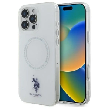US Polo USHMP16LHOCLDPW iPhone 16 Pro 6,3" weiß/weißer IML-Ring MagSafe