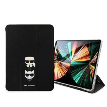 Karl Lagerfeld KLFC12OKCK iPad 12.9" Pro 2021 Buchcover Czarny/Schwarz Saffiano Karl