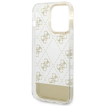 Etui Guess GUHCP14XHG4MHG für Apple iPhone 14 Pro Max 6,7" złoty/gold Hardcase 4G Pattern Script