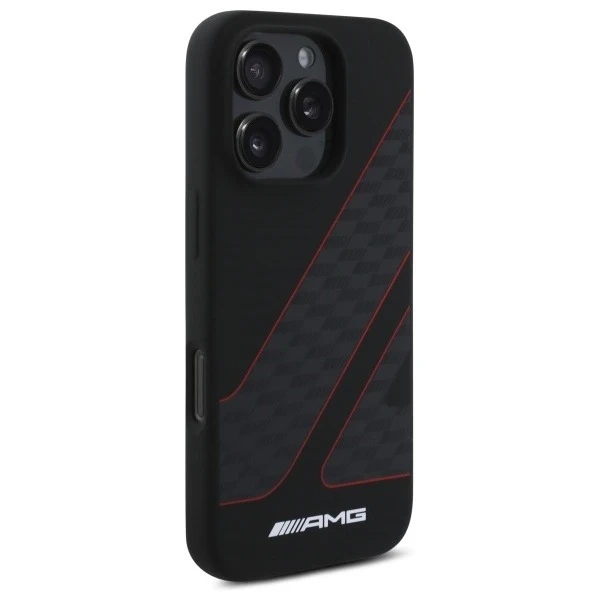Etui do iPhone 16 Pro AMG Checkered Flag Pattern MagSafe Black