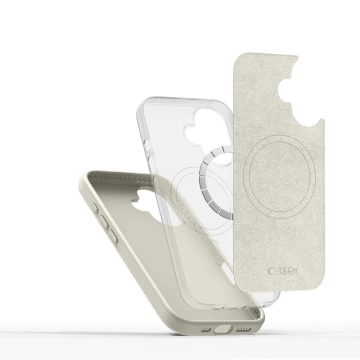 Etui für iPhone 16 Tech-Protect Silikon Pure MagSafe Cosmic Latte