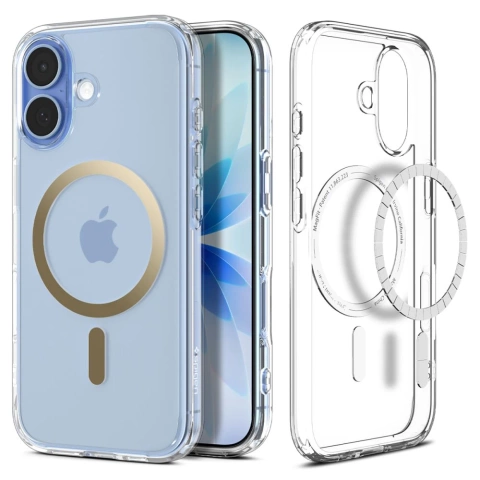 Etui do iPhone 17 Spigen Ultra Hybrid Mag MagSafe Clear/Gold