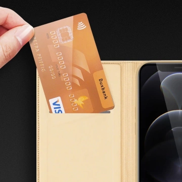 Dux Ducis Skin Pro Holster Flip Cover für iPhone 13 Pro Max gold