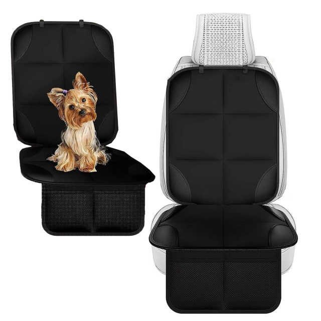 Mata ochronna na pojedynczy fotel Alogy SeatShield™ Podkładka pod fotelik Samochodowy dla dziecka Ochraniacz do Auta Czarna