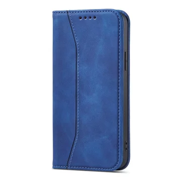 Magnet Fancy Case für iPhone 12 Pro Tasche Card Wallet Card Stand Blau