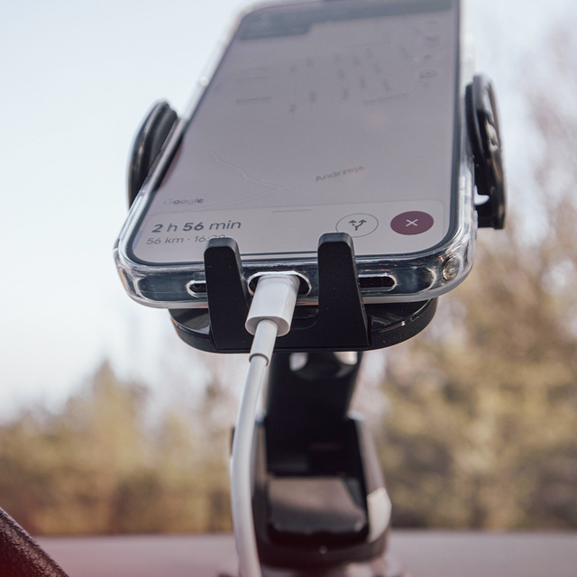 Uchwyt samochodowy Mocny do telefonu do auta Alogy na szybę na deskę rozdzielczą kokpit Czarny