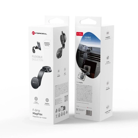 Uchwyt Samochodowy Ładowarka MagFlex magnetyczny MagSafe czarny