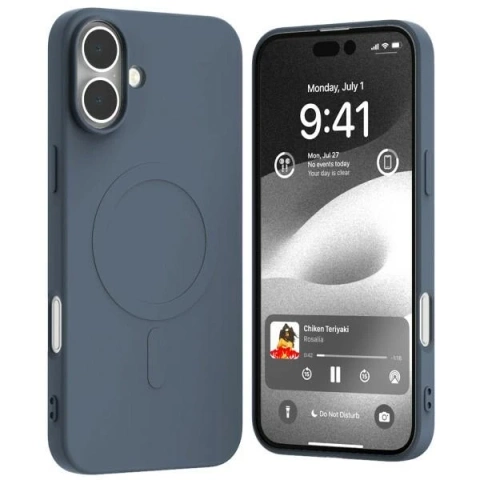 Mercury MagSafe Halbsilikonhülle für iPhone 16 Plus 6,7 Zoll Marineblau