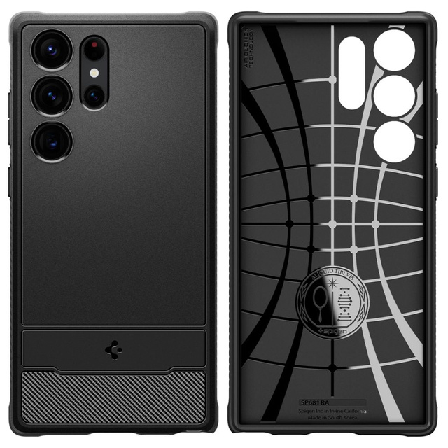 Etui na telefon Spigen Rugged Armor obudowa ochronna do Samsung Galaxy S23 Ultra Matte Black