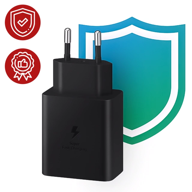 Ładowarka Sieciowa oryginalna Samsung EP-TA845 Szybkie Ładowanie Fast Charge 45W Czarna