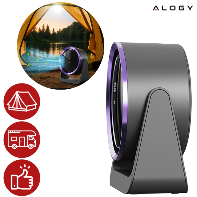 Przenośny wentylator biurkowy Alogy 4000mAh 5 prędkości regulowany kąt montaż naścienny wentylator chłodzący