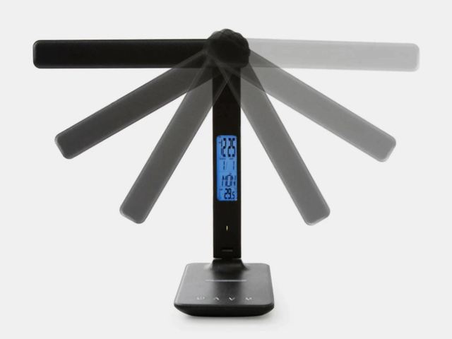 Lampa biurkowa Alogy LED ładowarka indukcyjna Qi 10W z wyświetlaczem Czarna