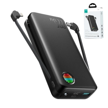 Joyroom JR-L015 20000 mAh 22,5 W Powerbank mit USB-C Lightning-Kabeln – Schwarz
