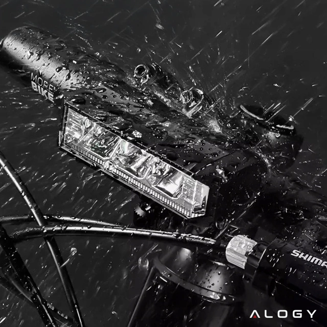 Lampka rowerowa przednia halogen LED światło oświetlenie roweru na przód rower kierownicę Mocna 900lm Alogy 610 czarna