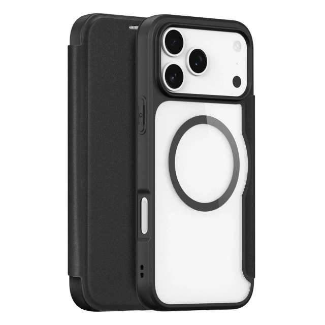Etui do iPhone 17 Pro Dux Ducis Skin X Pro Portfel MagSafe Czarny