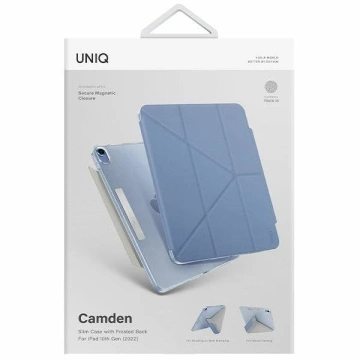 UNIQ Camden Tablet Case für iPad 10 Gen. (2022) blau/nordblau Antimikrobiell