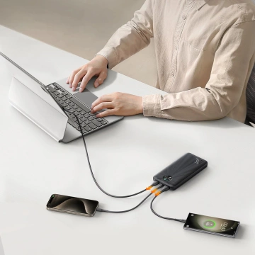 Joyroom Powerbank 10000 mAh USB-C USB-A 22,5 W – Schwarz